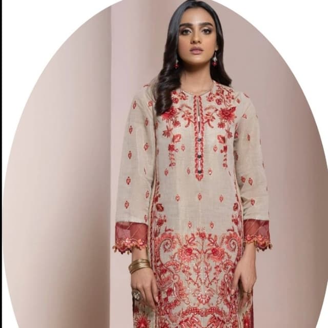 Sapphire Vintage Embroidered Jamawar S36
