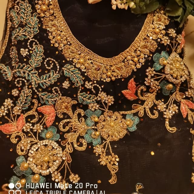 Neezraf style net silk with elegant work nzf2